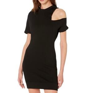 Philanthropy Revolve Brea Cold Shoulder Distressed Knit Dress Size Large NEW